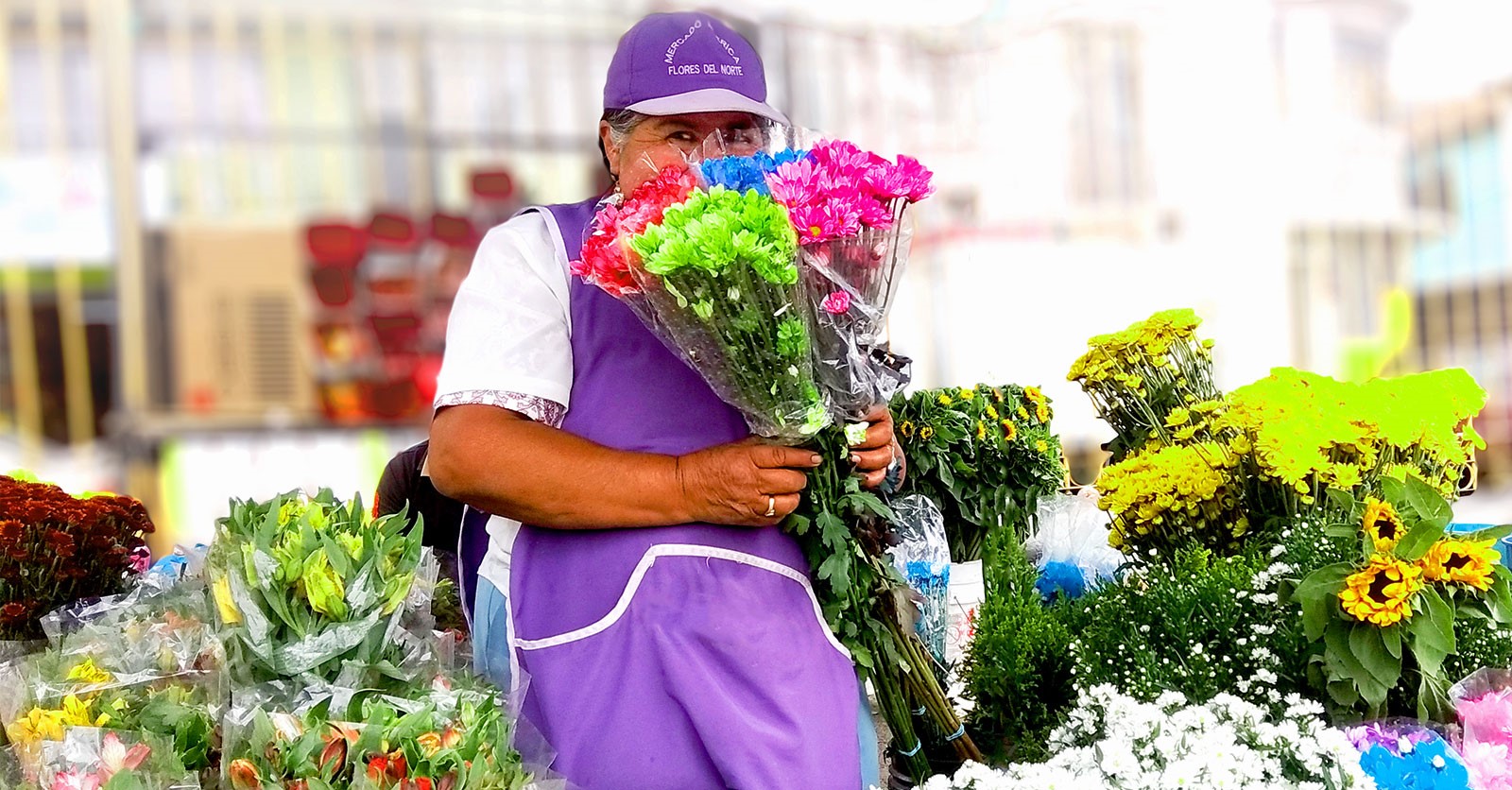 La feria de flores en el