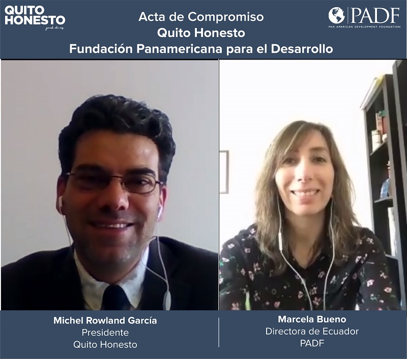 Quito Honesto suscribe acta de compromiso con la Fundación Panamericana