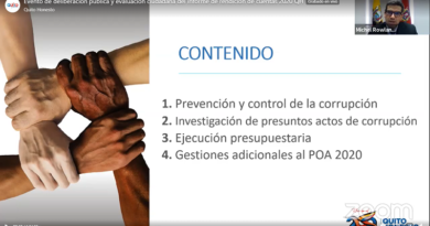 Rendición de cuentas 2020 Quito Honesto