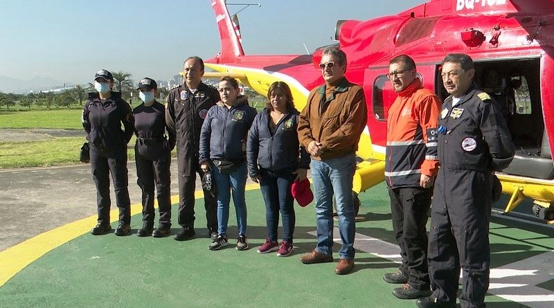 Dirigentes de La Comuna de Santa Clara de San Millán sobrevolaron las quebradas de El Tejado