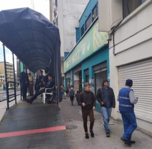 Colocación de parada provisional