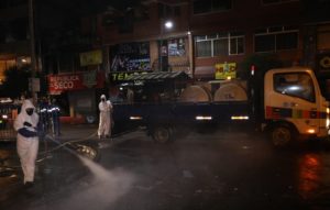 Desinfección Mercado Las Cuadras y calle J