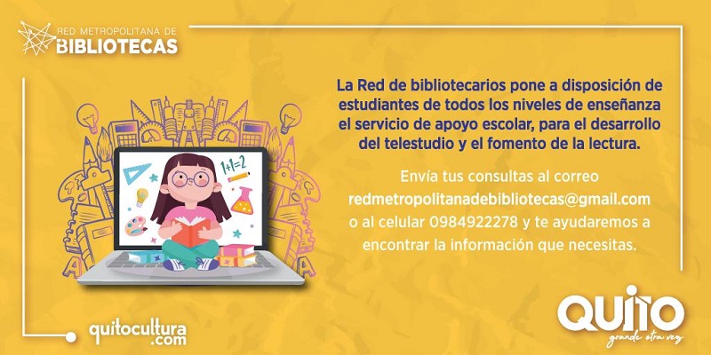 La Red Metropolitana de Bibliotecas brinda servicio de apoyo escolar y fomento a la lectura