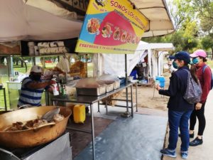 Muestras de alimento parque La Carolina
