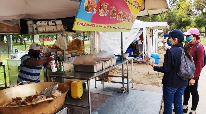 Muestras de alimento parque La Carolina