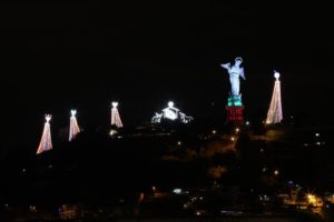 Encendido del pesebre en El Panecillo