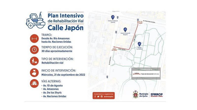 Plan Intensivo de Rehabilitación Vial Calle Japón