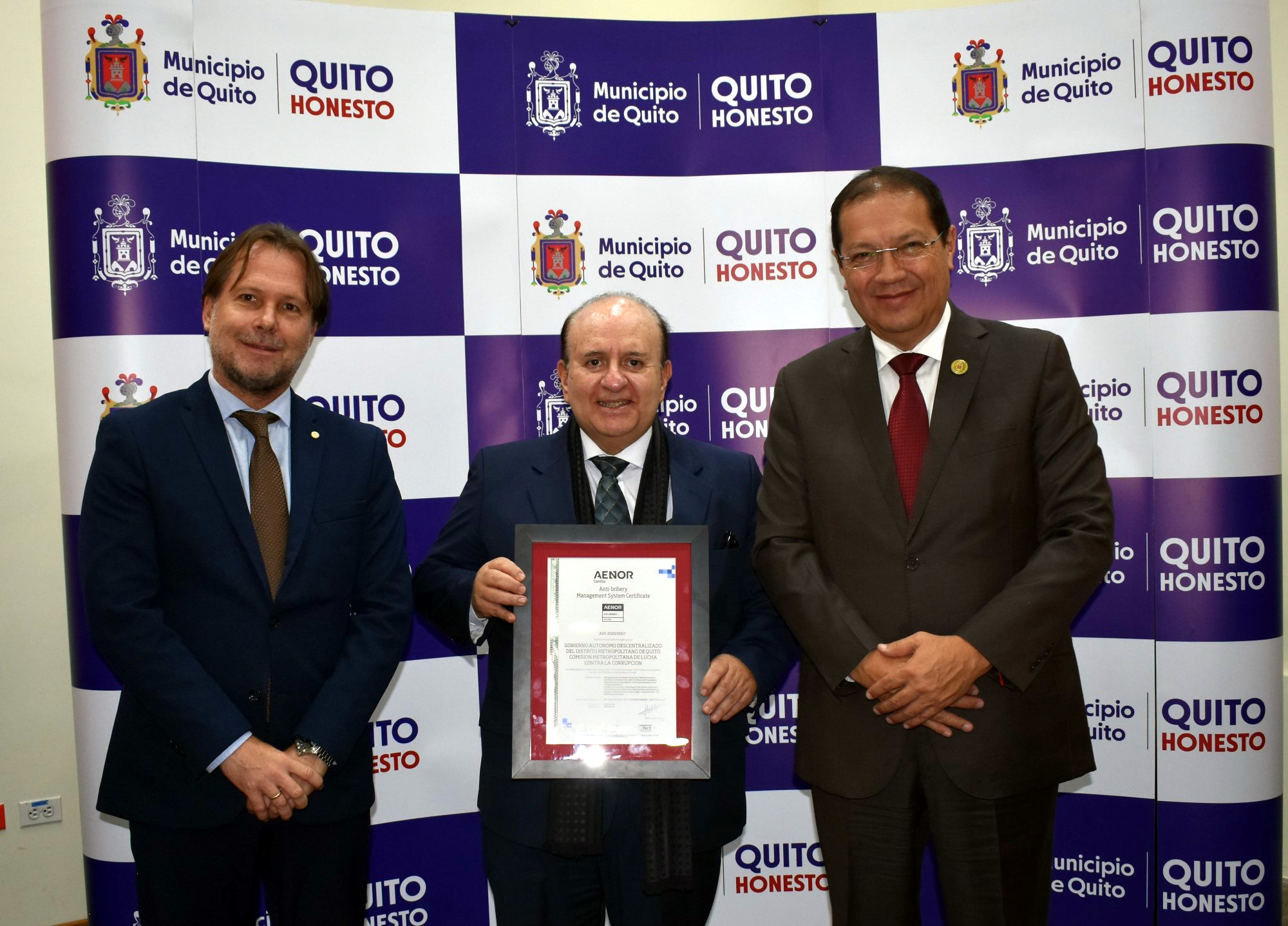 Quito Honesto logra la Certificación Internacional ISO 37001
