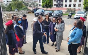 Alcalde constató avance de obras de la Unidad Educativa María de Nazaret