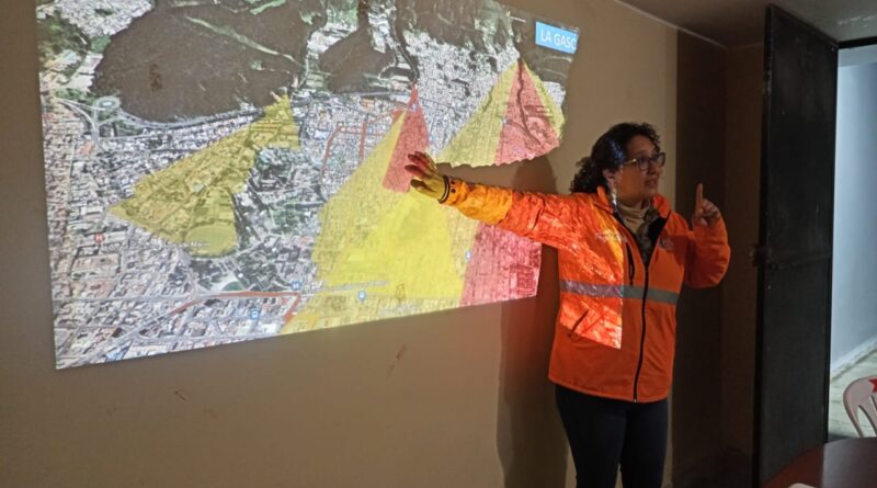 La Comuna y Pambachupa se preparan para simulacro frente a movimientos en masa