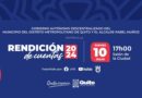 El Municipio de Quito y el alcalde Pabel Muñoz invitan a la ciudadanía a la Rendición de Cuentas 2024