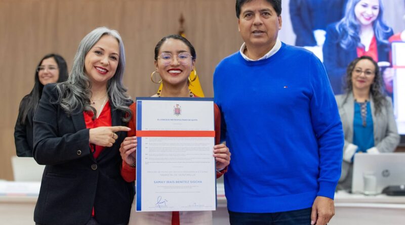 Concejo Metropolitano reconoce el trabajo y los sueños de Samay Benítez